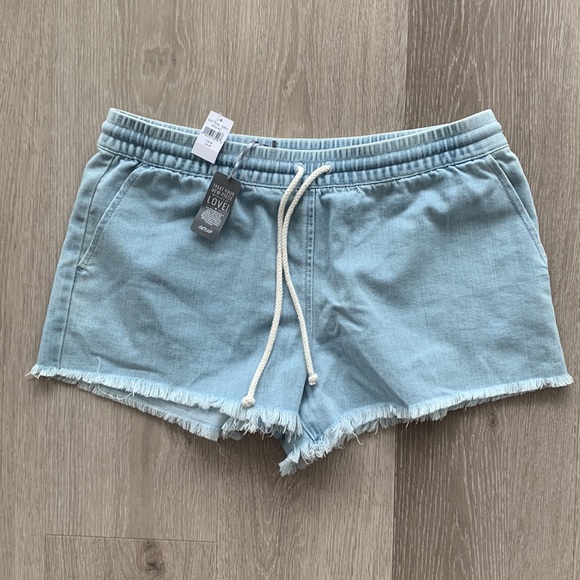 Aerie Denim Drawstring Shorts - Picture 3 of 6